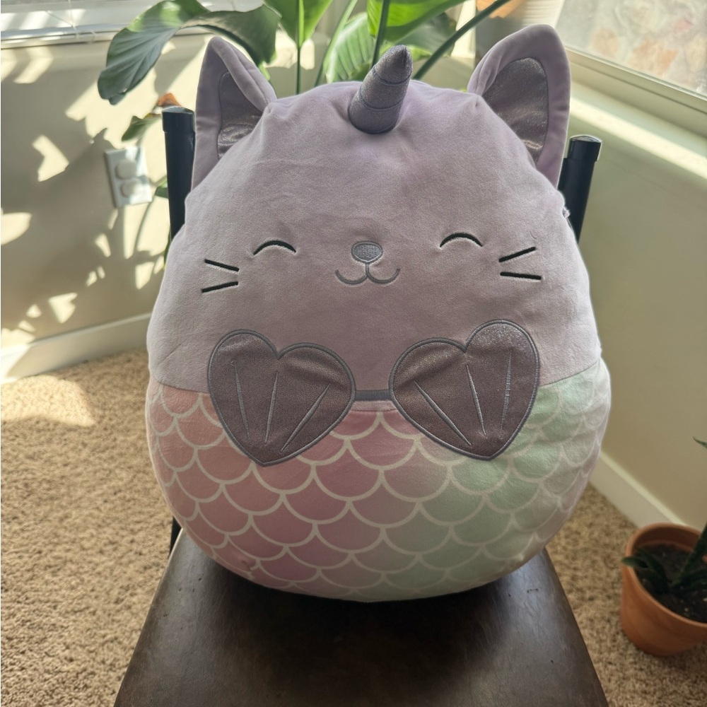 Squishmallow Official Plush 16” - Anya The Caticorn Mermaid.